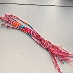 multicolored friendship bracelets